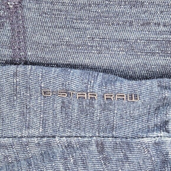 G-Star Raw Denim Long Sleeve Pullover Sweatshirt Logo Blue Shirt Men's Size L - Picture 8 of 10